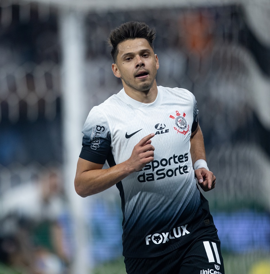 Romero comemorando o primeiro gol na partida  - Foto: Rodrigo Coca/Agência Corinthians